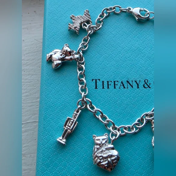 Tiffany & Co. Christmas Toy Multi Charm Bracelet Snowman Toy Solider Horse - Picture 6 of 7